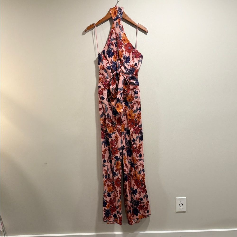 Finders Keepers Women's Floral Sleeveless Maxi Wide‎ Leg Jumpsuit Size XS